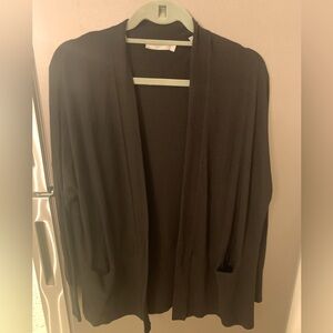 Vince Black  Silk Cashmere Knit Oversized Cardigan Women M Career Quiet Luxury